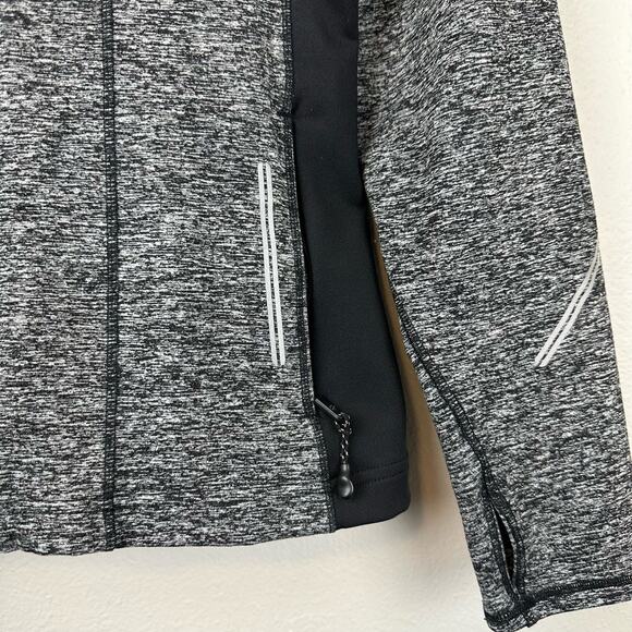 Brooks Running Full Zip Hooded Jacket Heathered Black Small - Picture 4 of 9